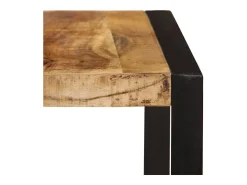 Mesa de comedor de madera maciza de mango rugosa 180 cm