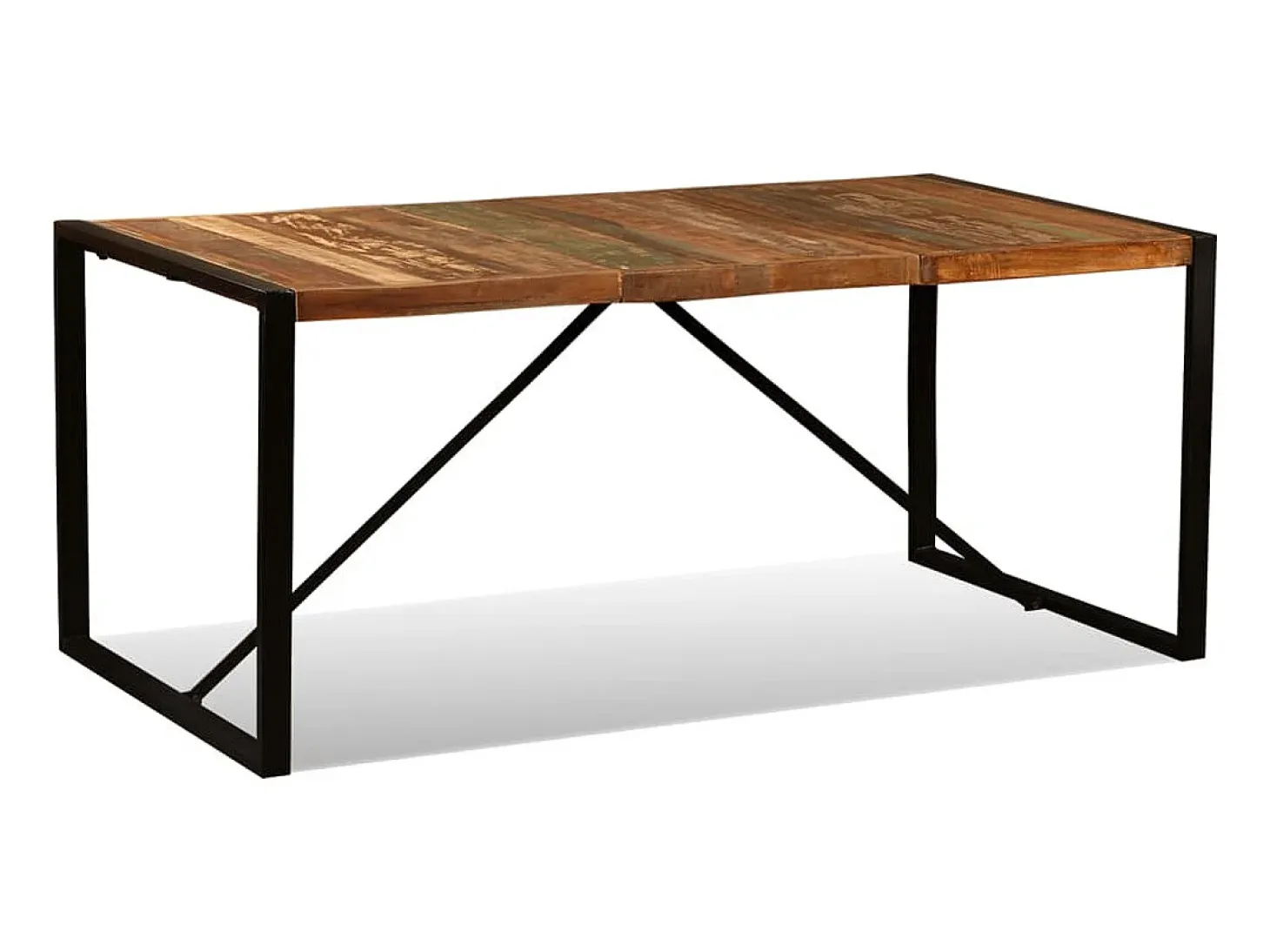 Mesa de comedor de madera maciza reciclada 180 cm ES215705
