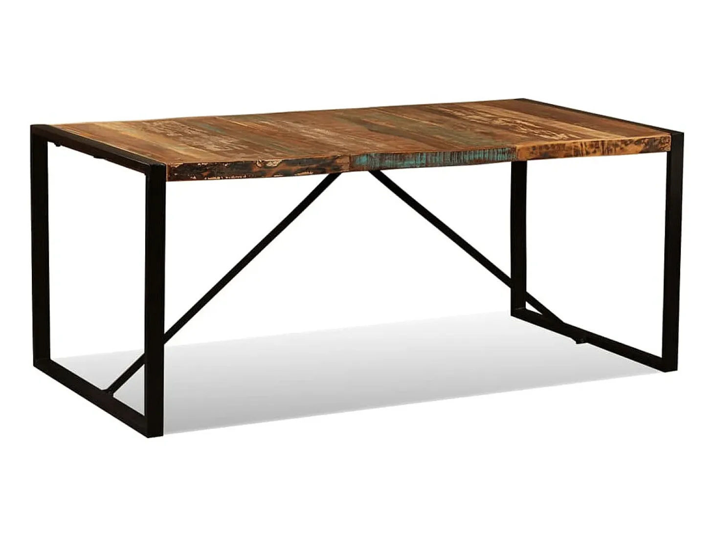 Mesa de comedor de madera maciza reciclada 180 cm ES215705