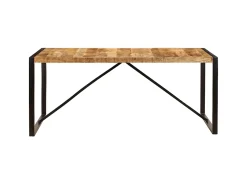 Mesa de comedor de madera maciza de mango rugosa 180 cm ES824806