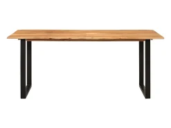 Mesa de comedor de madera maciza de acacia 180x90x76 cm