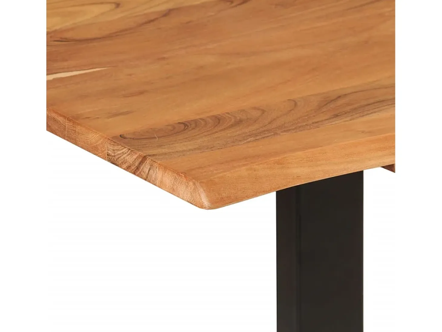 Mesa de comedor de madera maciza de acacia 180x90x76 cm