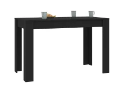 Mesa de comedor de madera contrachapada negro 120x60x76 cm ES252514
