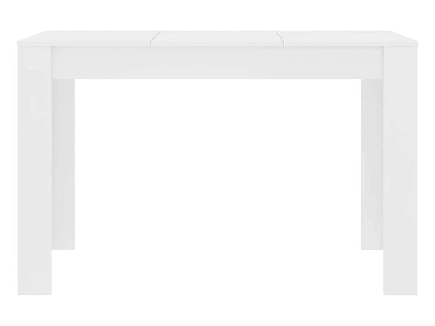 Mesa de comedor de madera de ingeniería blanco 120x60x76 cm