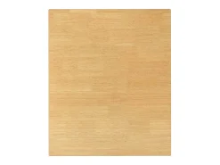 Mesa de comedor de madera maciza de caucho blanco