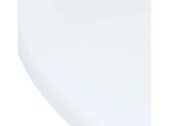 Mesa de comedor de madera maciza de caucho blanca 106 cm ES927801
