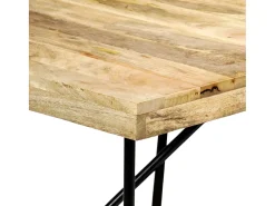 Mesa de comedor de madera maciza de mango 180x90x76 cm