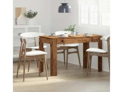 Mesa de comedor de madera contrachapada madera vieja
