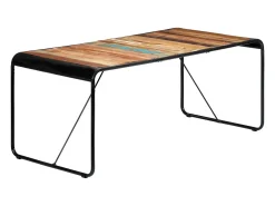 Mesa de comedor de madera maciza reciclada 180x90x76 cm