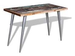 Mesa de comedor de madera maciza reciclada 120x60x76 cm ES196097