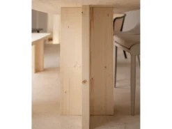 Mesa de comedor de madera maciza de abeto ovalada Decowood en tono natural de 160x78cm - TOKYO - DECOWOOD