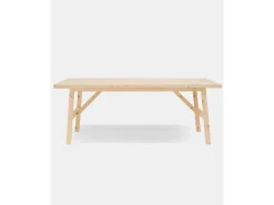 Mesa de comedor de madera maciza de abeto rectangular Decowood en tono natural de 200x75cm - SIEP - DECOWOOD