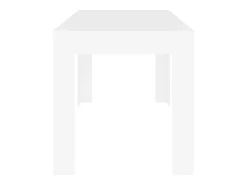 Mesa de comedor de madera contrachapada blanco 140x74,5x76 cm