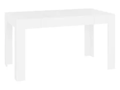 Mesa de comedor de madera contrachapada blanco 140x74,5x76 cm