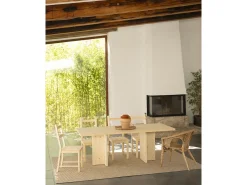 Mesa de comedor de madera maciza en tono natural 200x75cm - TENA - DECOWOOD