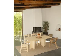 Mesa de comedor de madera maciza en tono natural 200x75cm - TENA - DECOWOOD