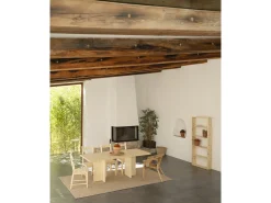 Mesa de comedor de madera maciza en tono natural 200x75cm - TENA - DECOWOOD