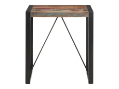 Mesa de comedor de madera maciza reciclada 70x70x75 cm