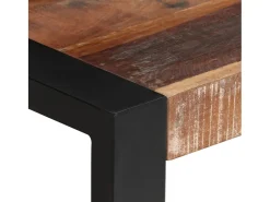 Mesa de comedor de madera maciza reciclada 70x70x75 cm