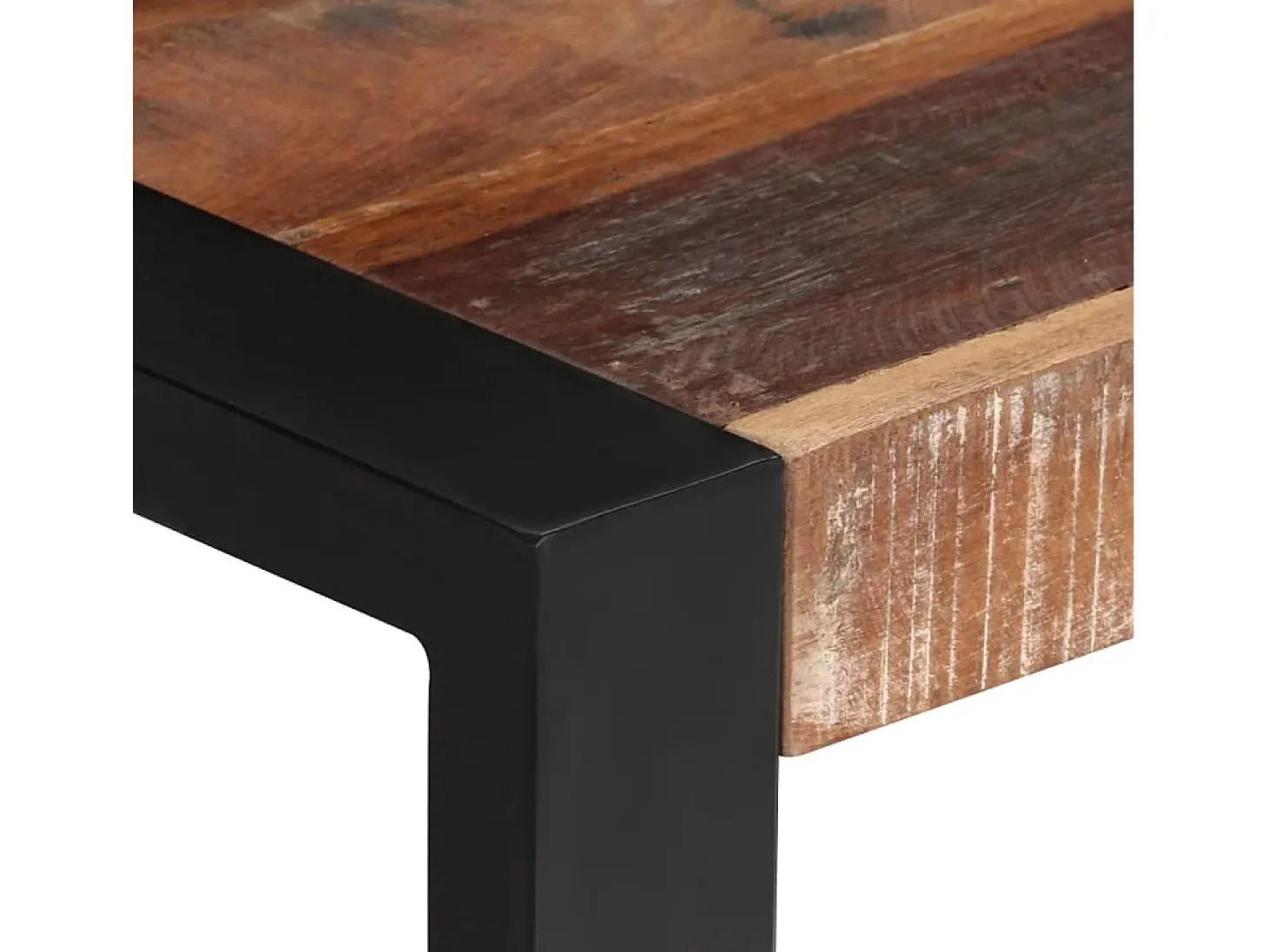 Mesa de comedor de madera maciza reciclada 70x70x75 cm