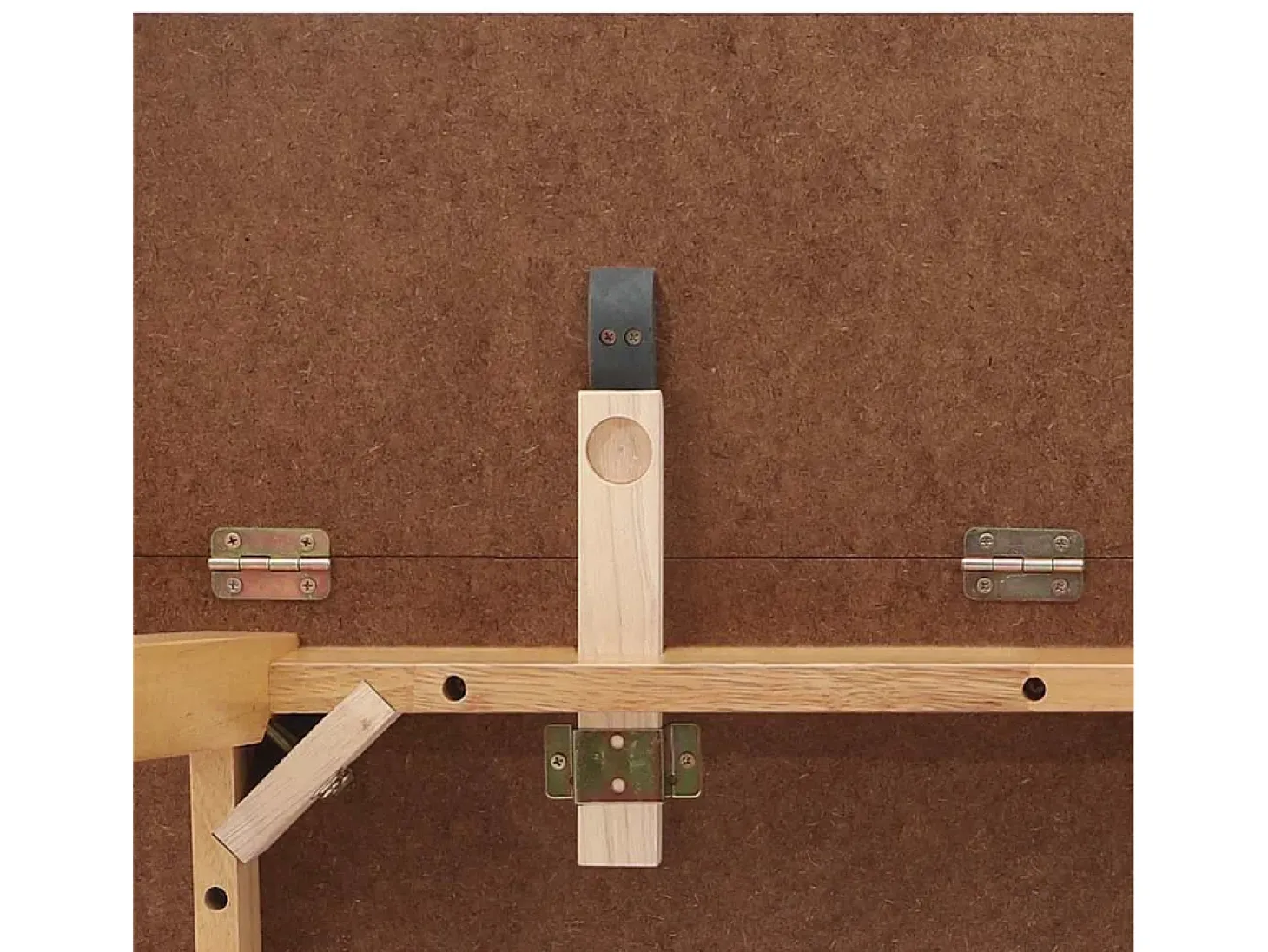 Mesa de comedor de madera maciza natural y caucho