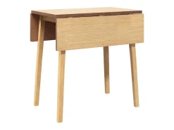 Mesa de comedor de madera maciza natural y caucho