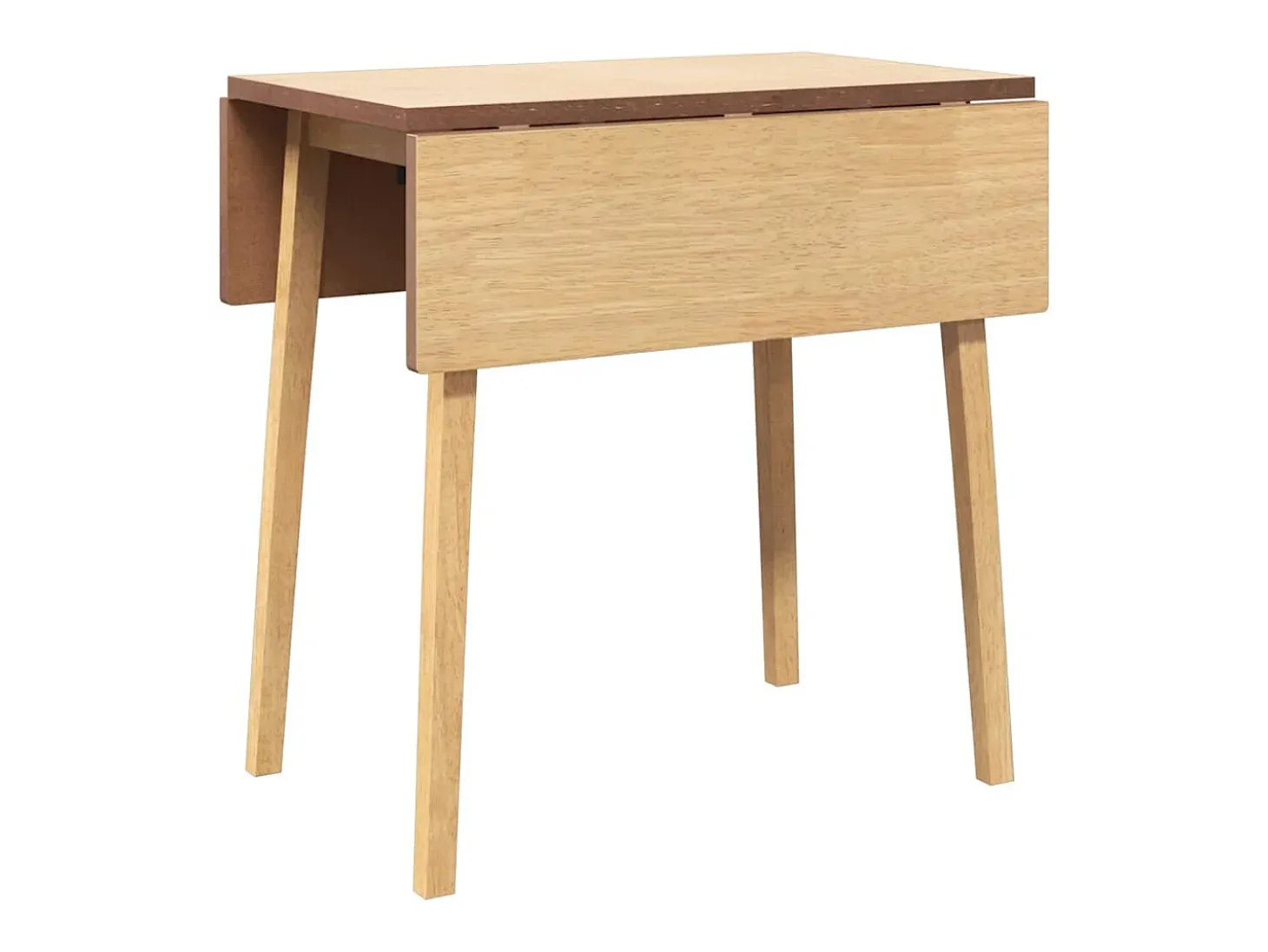 Mesa de comedor de madera maciza natural y caucho