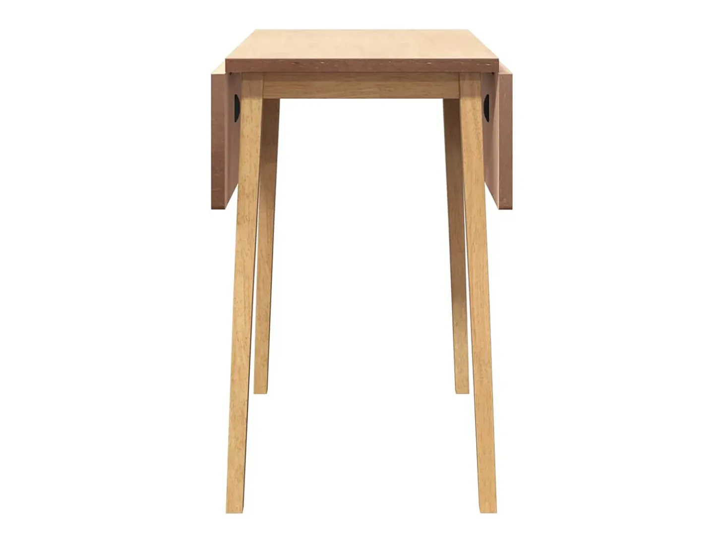 Mesa de comedor de madera maciza natural y caucho
