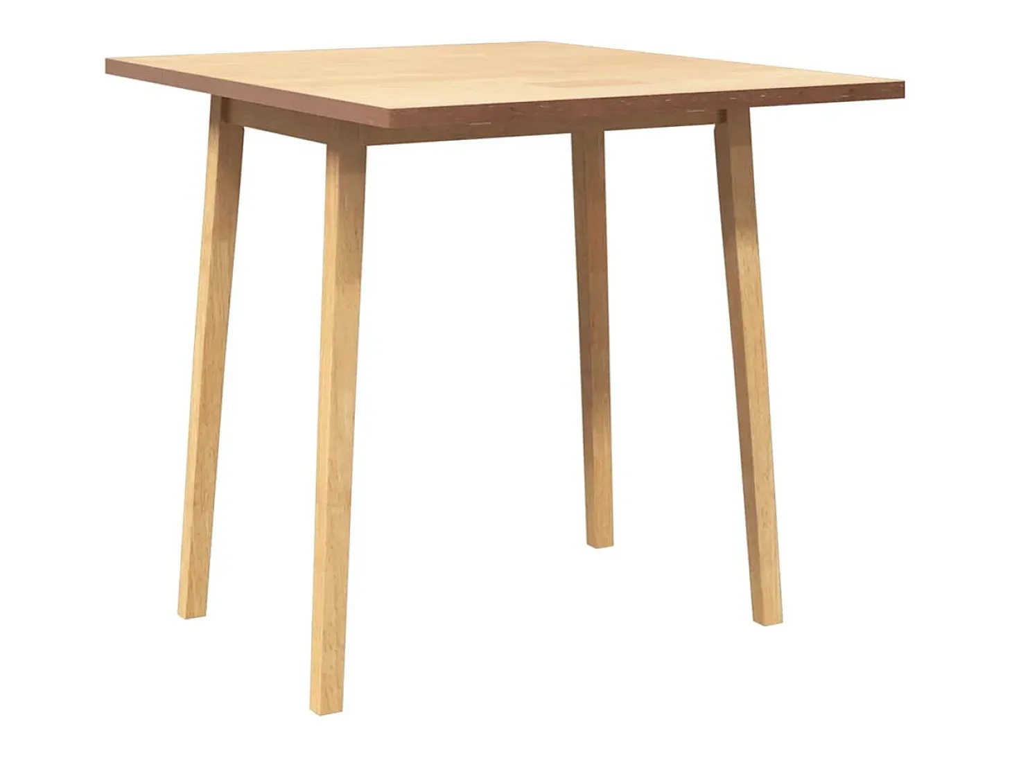 Mesa de comedor de madera maciza natural y caucho