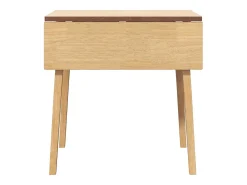Mesa de comedor de madera maciza natural y caucho