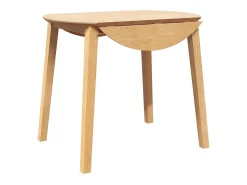 Mesa de comedor de madera maciza natural y caucho