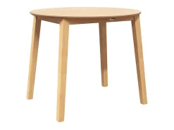 Mesa de comedor de madera maciza natural y caucho