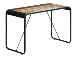 Mesa de comedor de madera maciza reciclada 118x60x76 cm