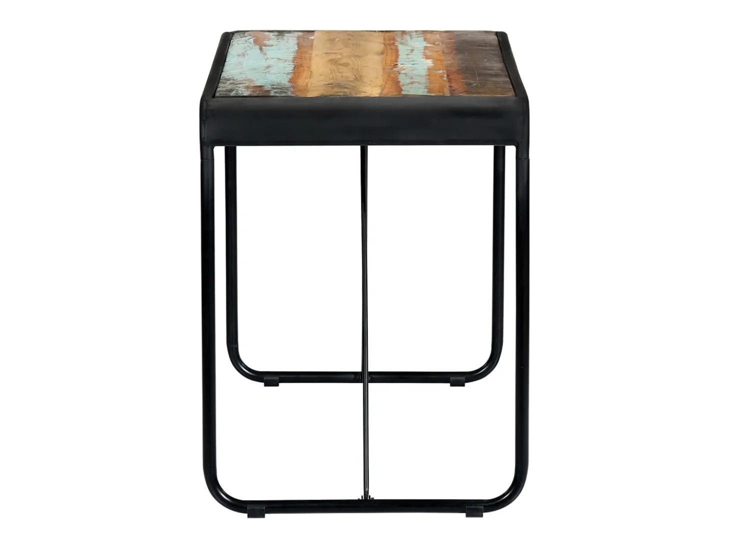 Mesa de comedor de madera maciza reciclada 118x60x76 cm