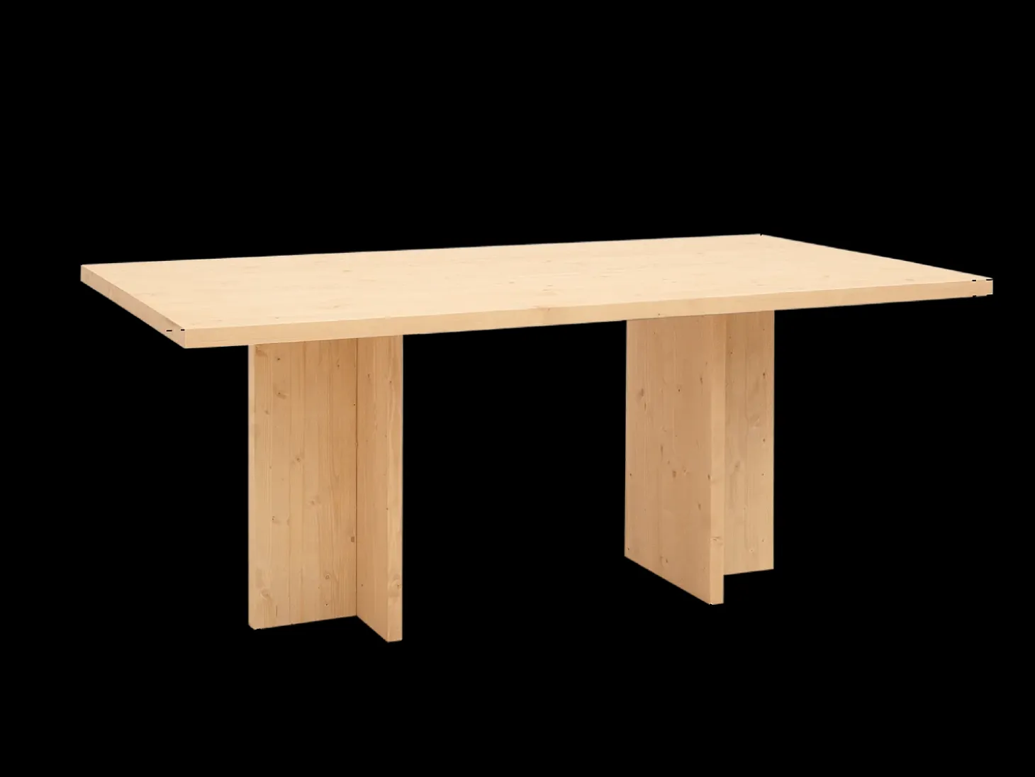Mesa de comedor de madera maciza en tono roble oscuro 200x75cm - TENA - DECOWOOD