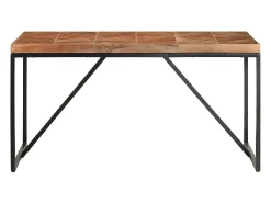 Mesa de comedor de madera maciza de mango y acacia 140x70x76 cm