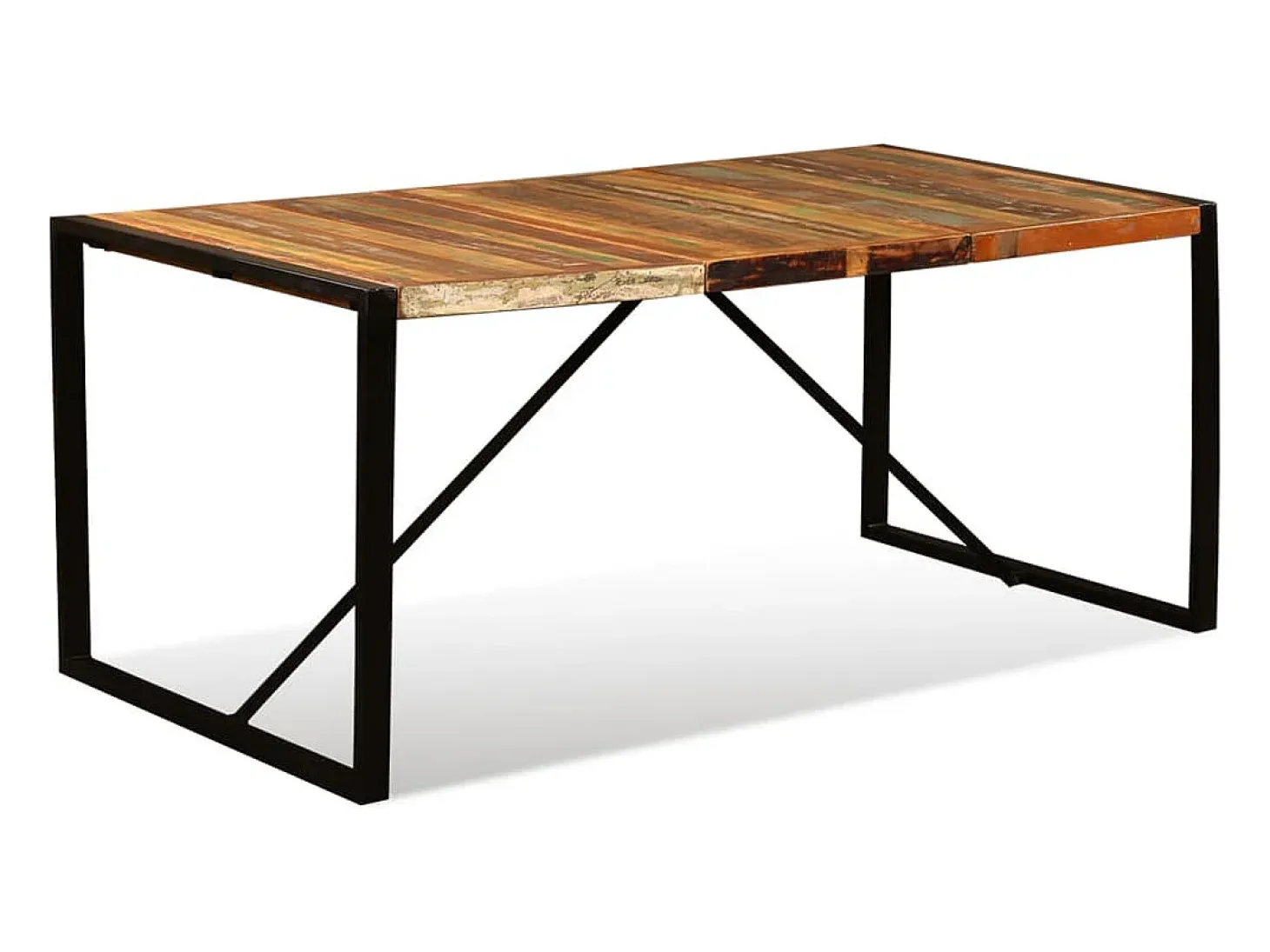 Mesa de comedor de madera maciza reciclada 180 cm