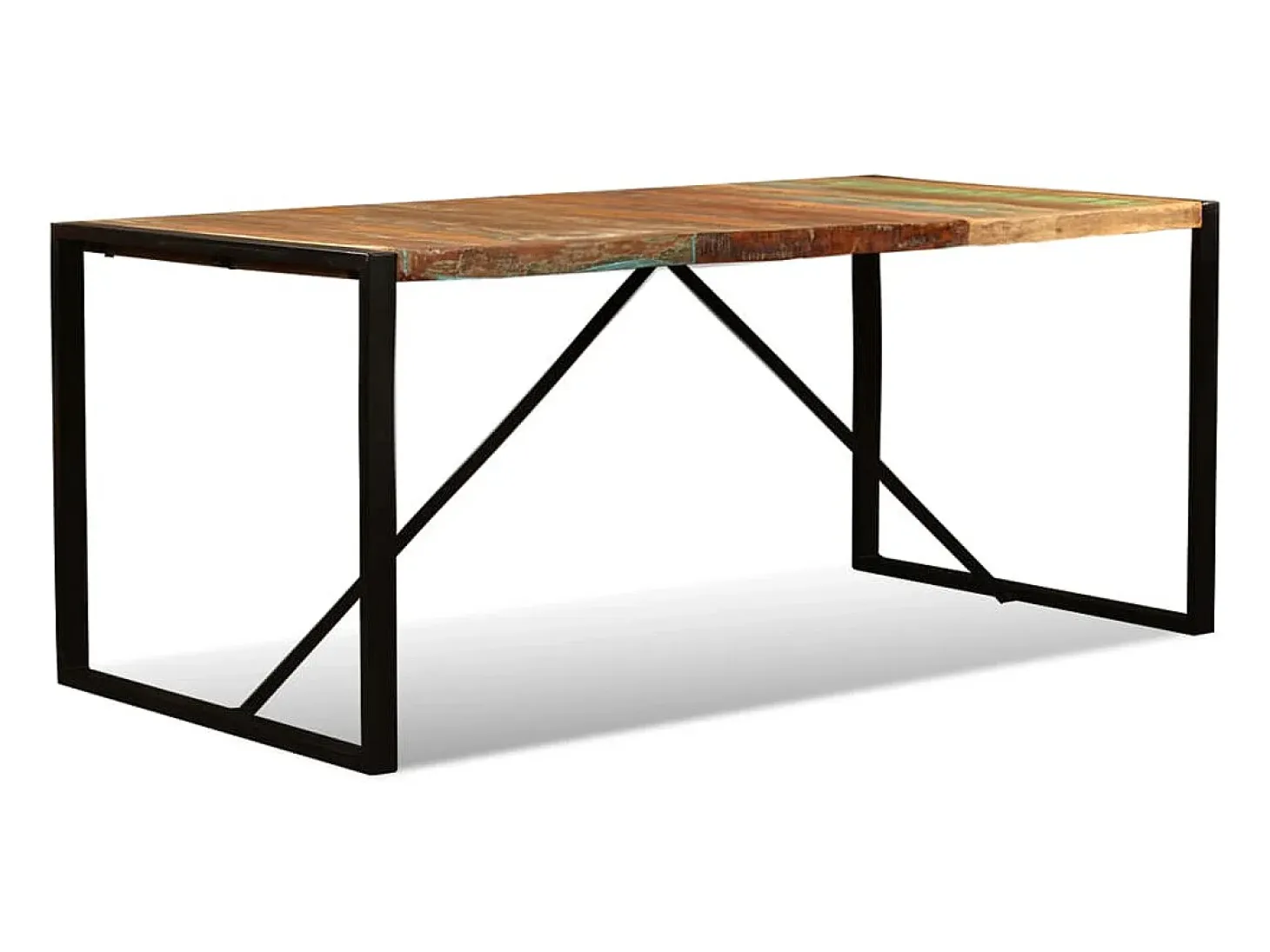 Mesa de comedor de madera maciza reciclada 180 cm