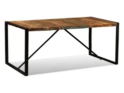 Mesa de comedor de madera maciza reciclada 180 cm