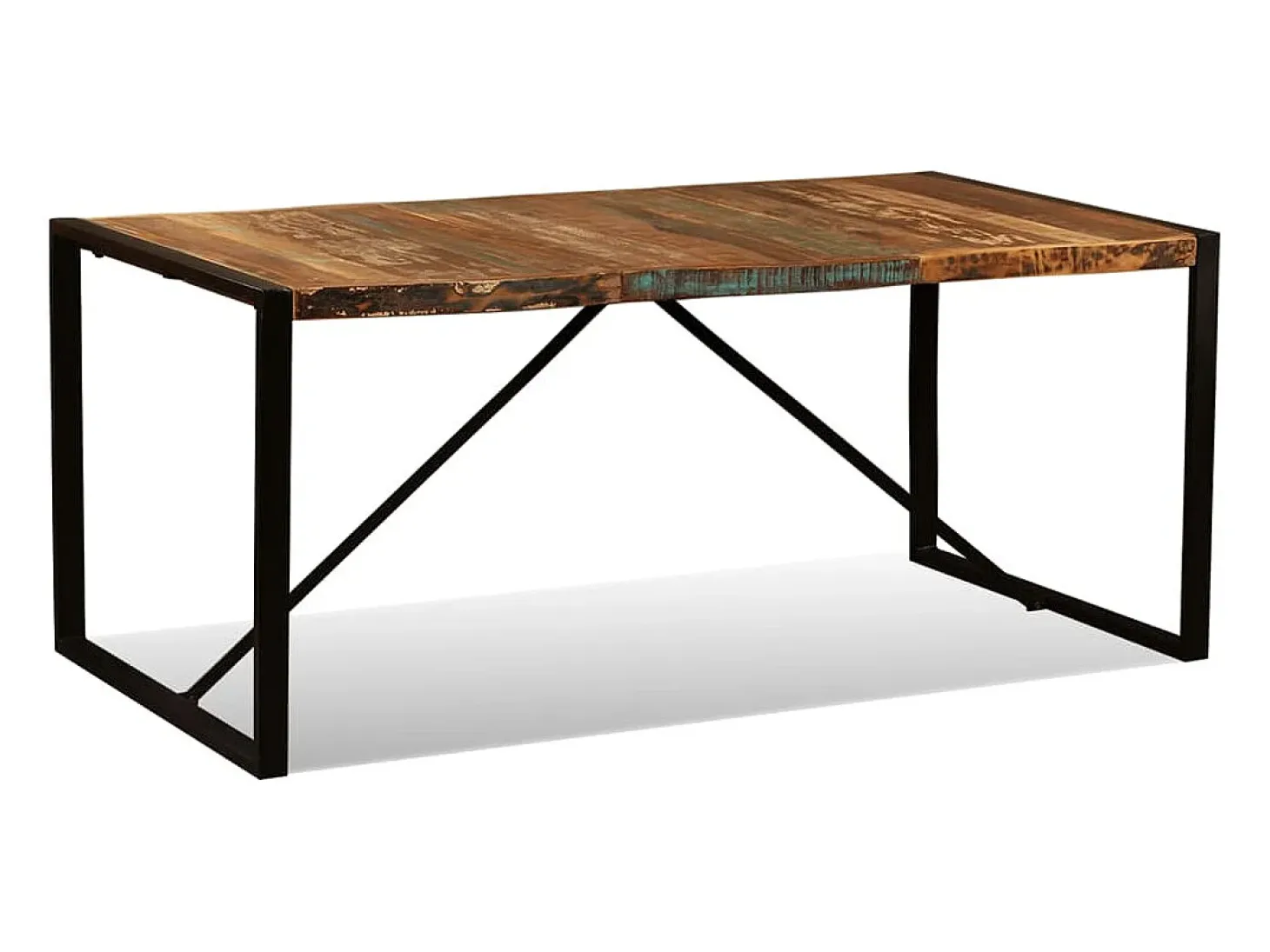 Mesa de comedor de madera maciza reciclada 180 cm