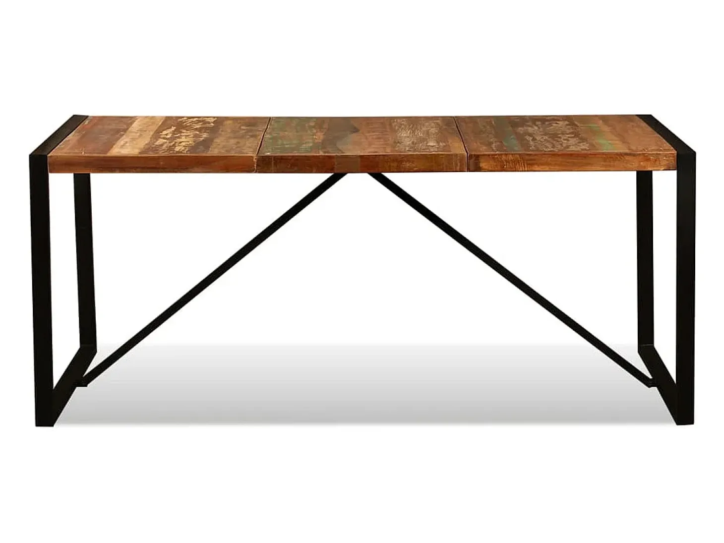 Mesa de comedor de madera maciza reciclada 180 cm