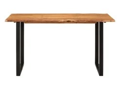 Mesa de comedor de madera maciza de acacia 140x70x76 cm