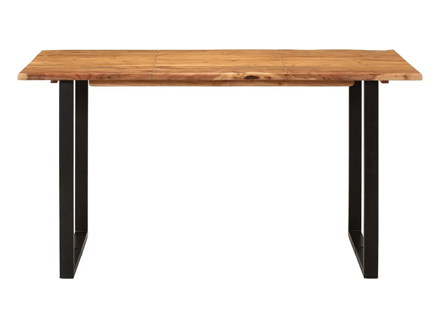 Mesa de comedor de madera maciza de acacia 140x70x76 cm