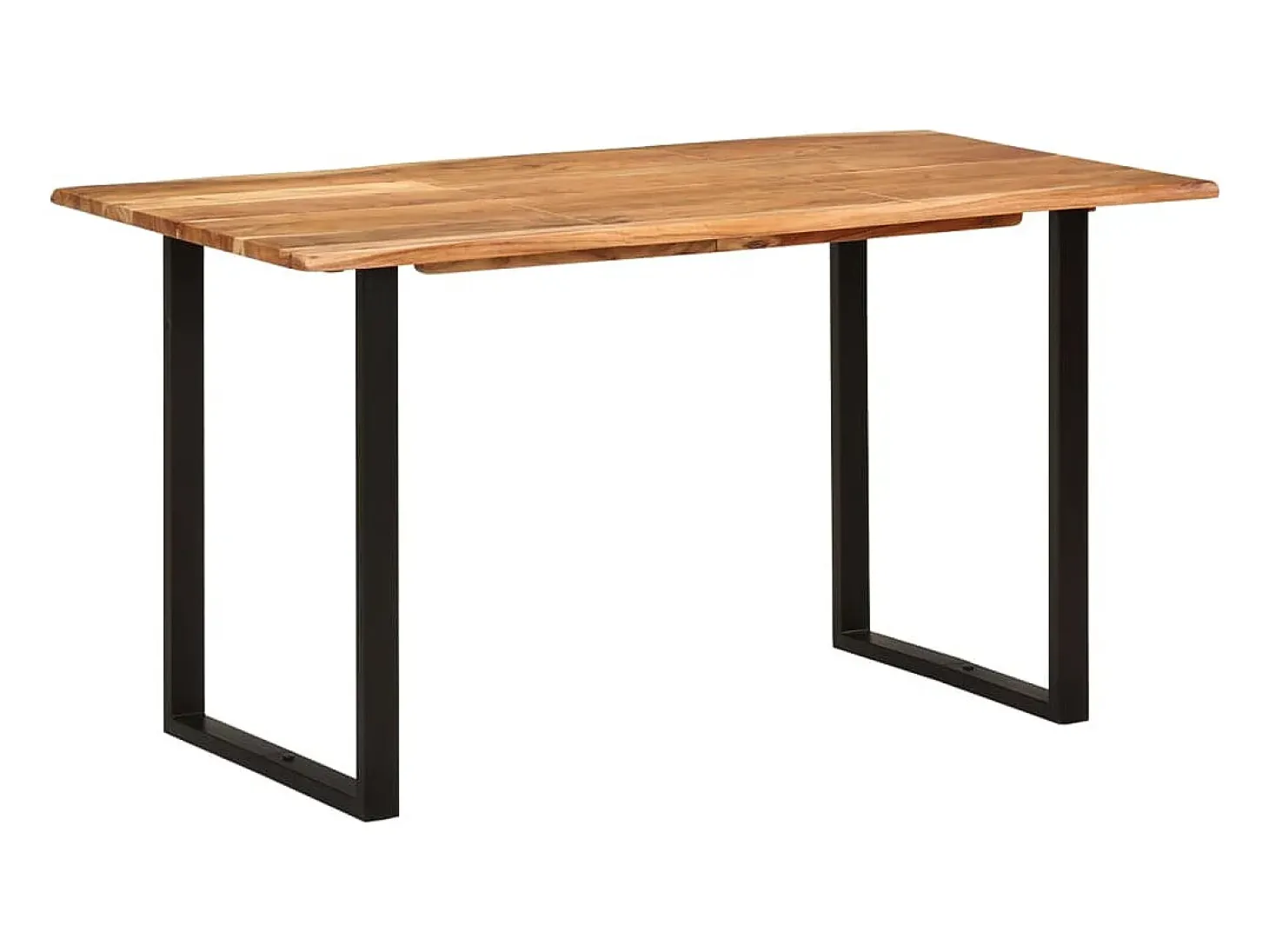 Mesa de comedor de madera maciza de acacia 140x70x76 cm
