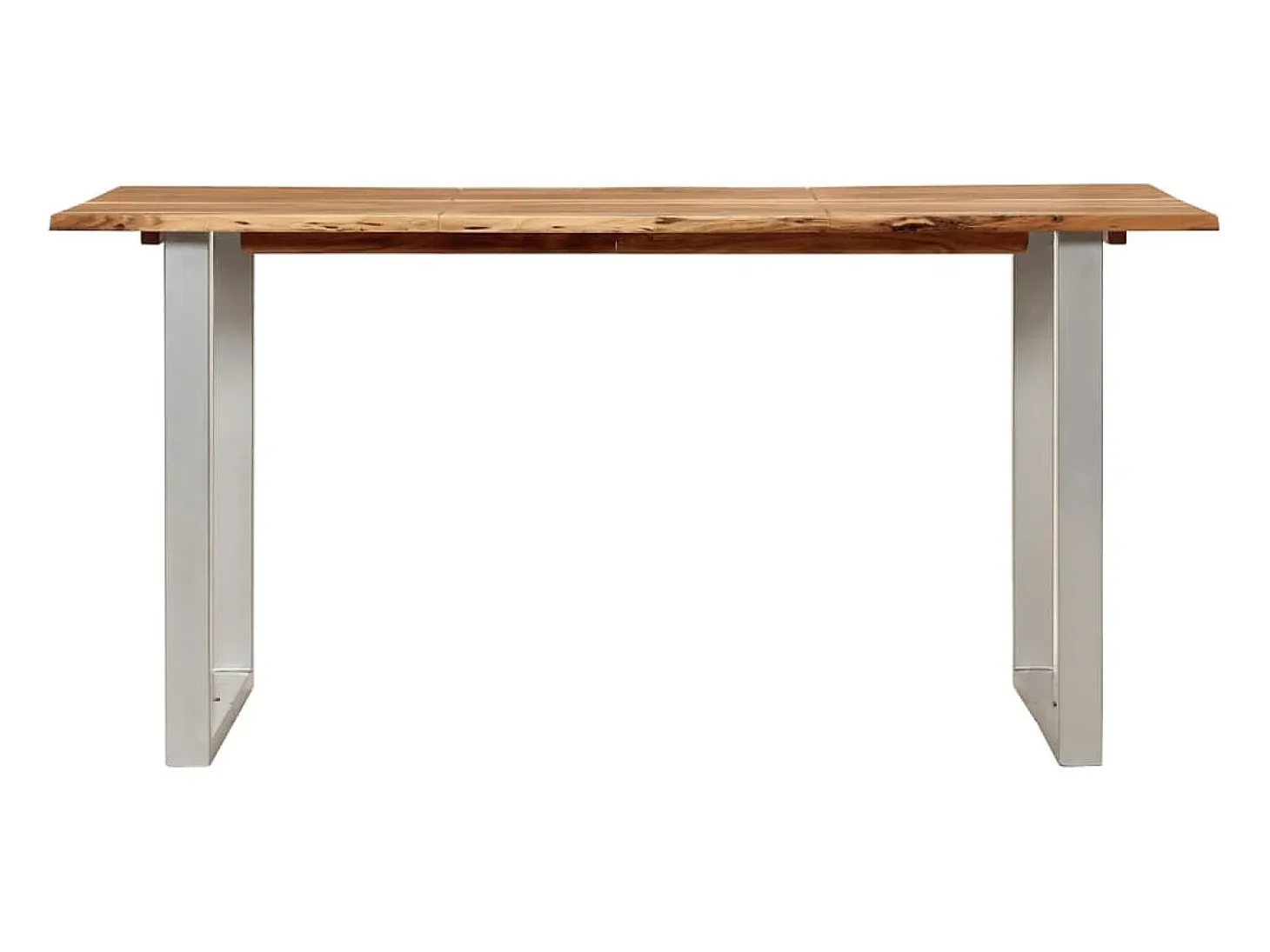 Mesa de comedor de madera maciza de acacia 154x80x76 cm