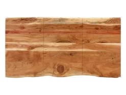 Mesa de comedor de madera maciza de acacia 154x80x76 cm