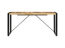 Mesa de comedor de madera maciza de mango 160x80x75 cm ES645067
