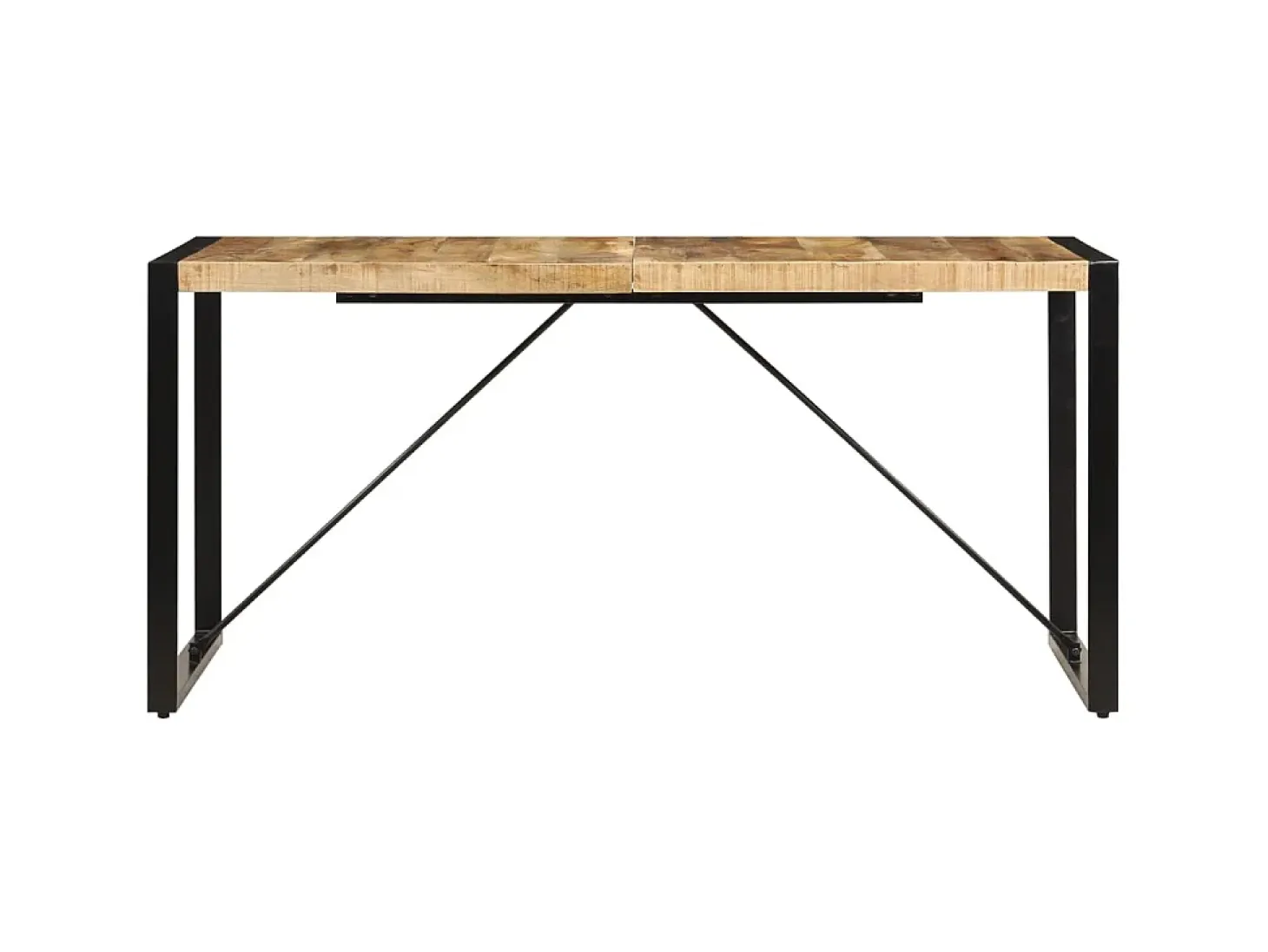 Mesa de comedor de madera maciza de mango 160x80x75 cm ES645067