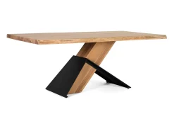 Mesa de comedor de madera de acacia y metal