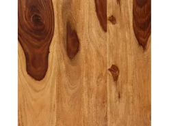 Mesa de comedor de madera maciza de sheesham y acero 180 cm